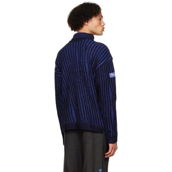 Ader Error Frank Turtleneck Size A3 L Oversized Mens Blue Sweater $485 - Picture 13 of 14